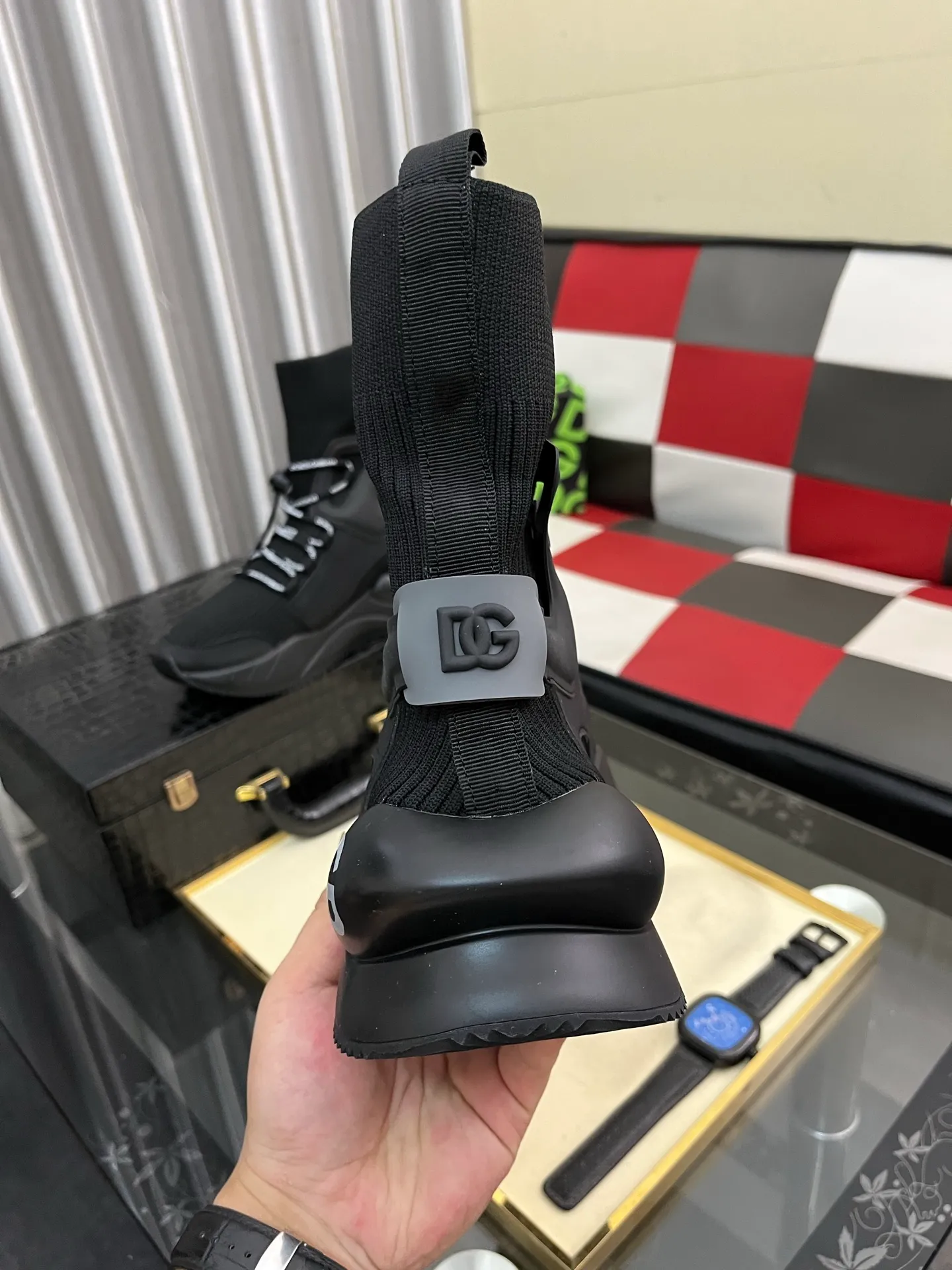 Men's men's shoes💰420⌚️⌚️New DG Dolce & Gabbana high-end couple's sports and casual shoes, imported cowhide, multiple material splicing design➕Imported cowhide lining, cowhide feet➕original TPR elastic outsole. Size: 35-46